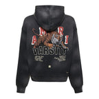 AMIRI Distressed Logo-Print Cotton-Jersey Hoodie