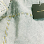 Palm Angels Graffiti Print Denim Jacket