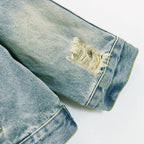 Palm Angels Graffiti Print Denim Jacket