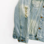 Palm Angels Graffiti Print Denim Jacket