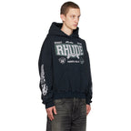 RHUDE Micro-label letters 4x4 print Hoodie