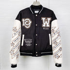 OFF WHITE Logic Patch varsity jacket