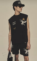 REPRESENT Classic Sun Wing God character slogan logo waistcoat T-Shirt
