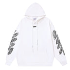 Off White Logo Drawstring Hoodie