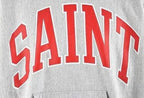 Saint Michael Logo-Print Cotton-Blend Jersey Hoodie