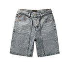 Purple Brand Crystal Diamond Denim Shorts #5096