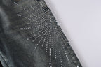 Purple Brand Crystal Diamond Jeans #9122