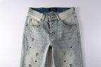 Purple Brand Crystal Diamond Jeans #9127
