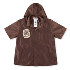 SAINT VANITY Embroidered Sporty Zipper Short-sleeved Jacket