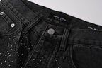 Purple Brand Crystal Diamond Jeans #105