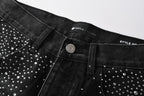 Purple Brand Crystal Diamond Jeans #9125