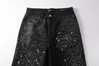 Purple Brand Crystal Diamond Jeans #9125