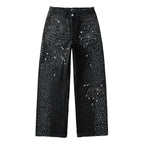 Purple Brand Crystal Diamond Jeans #9125