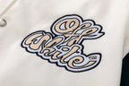 OFF WHITE Men's Blue Cash Wool Varsity Jacket