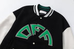 OFF WHITE Croco Lea Wool Varsity Jacket