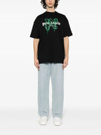 Palm Angels logo-print cotton T-shirts