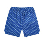 Rhude Letter Embroidered Hip Hop  Casual Split Shorts