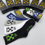 gift socks off white socks authentic 5pcs box